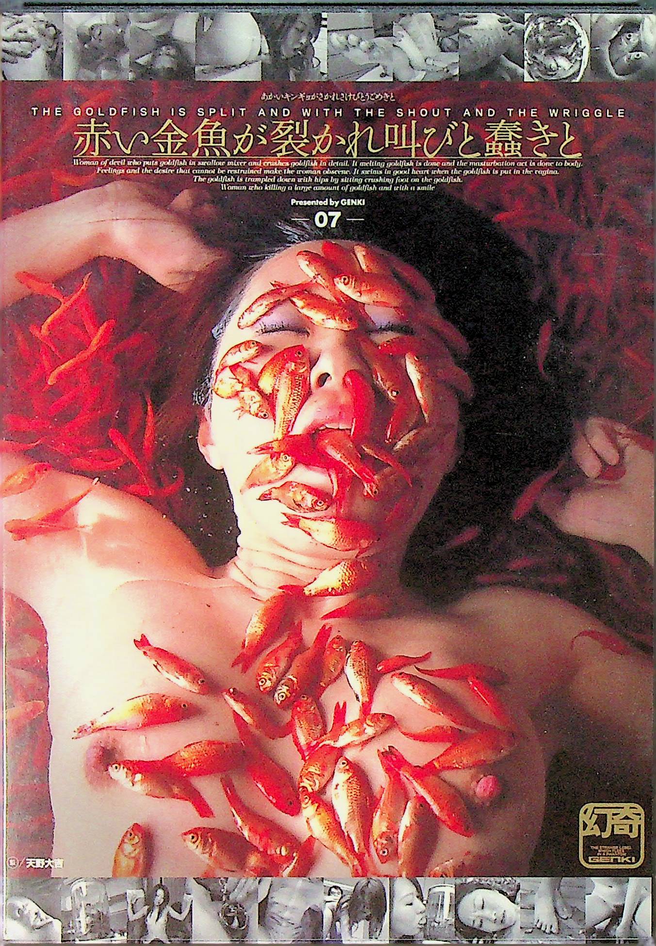 赤い金魚が裂かれ叫びと蠢きと