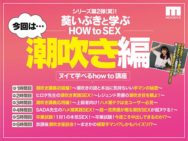 観れば絶対潮吹きさせられる!アナタもヌイて学べる葵いぶきと一緒に!How to SEX!「潮吹きイキできたら中出し」編 (BOD)